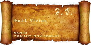 Hecht Vivien névjegykártya